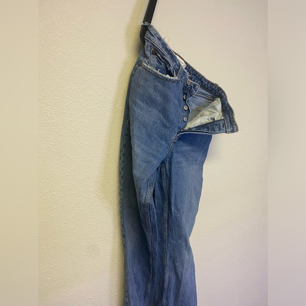 Abercrombie and Fitch The Dad High Rise Blue Jeans